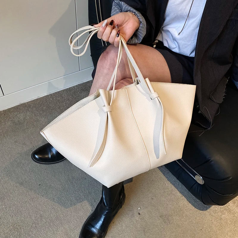 2-in-1 Shoulder Tote Bag – Soft PU Leather Handbag Set